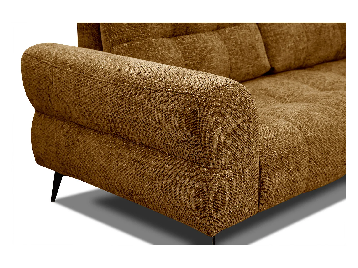 SALVINI Ecksofa 5-Sitzer rechts, senfgelb