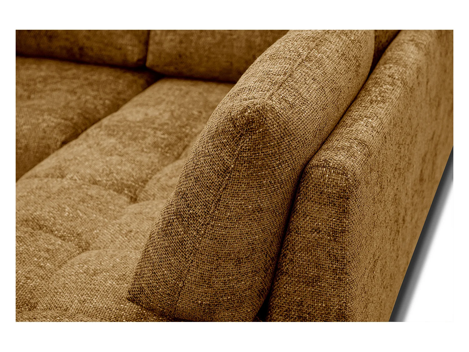 SALVINI Ecksofa 5-Sitzer rechts, senfgelb