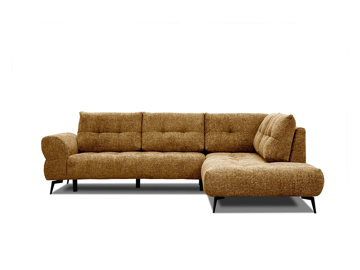 SALVINI Ecksofa 5-Sitzer rechts, senfgelb