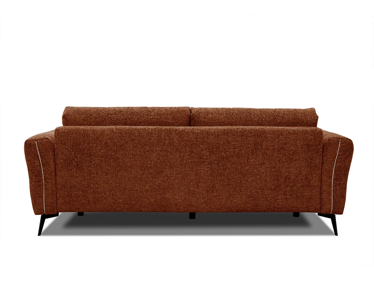 Canapé droit 3 places XXL tissu rouge brique