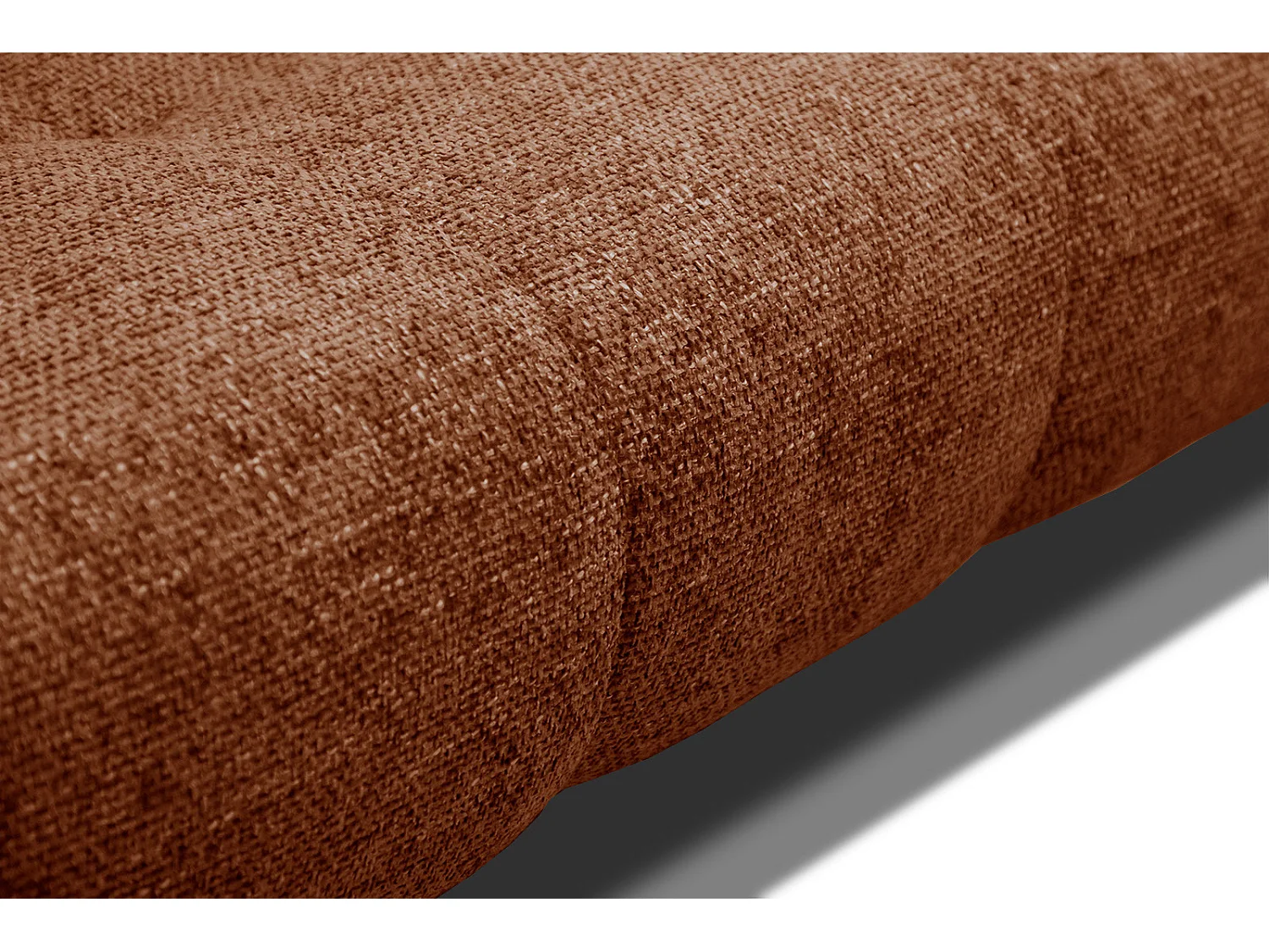 Canapé droit 3 places XXL tissu rouge brique