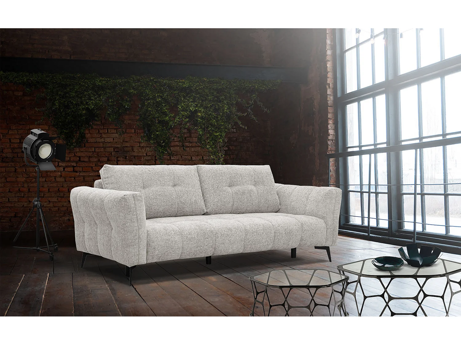 KALMER Sofa 3-Sitzer, ecru