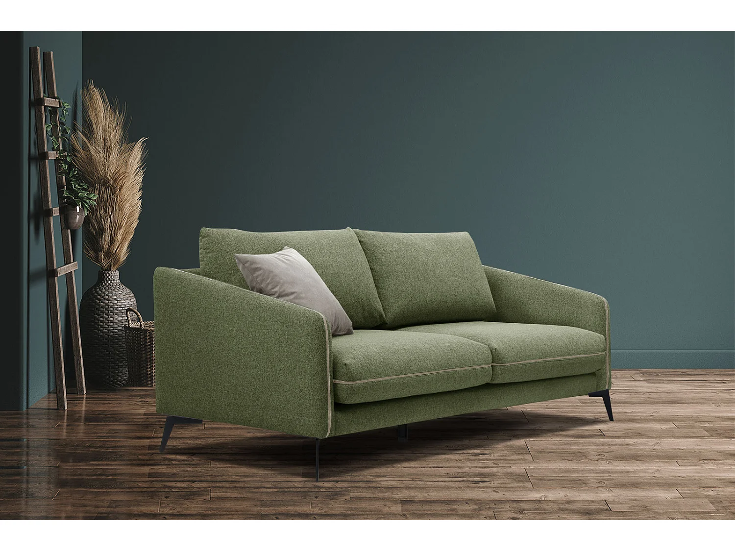 SOGEL Sofa 2,5-Sitzer, olive