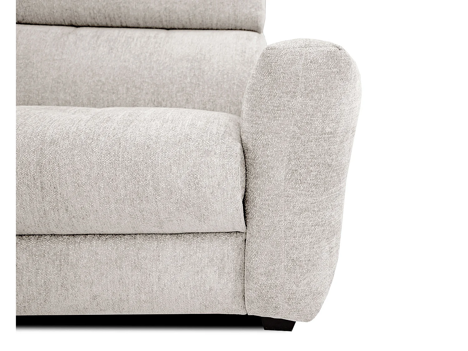 CALVERA Sofa 3-Sitzer mit 1 Relaxfunktion und verstellbare Kopfstützen, perlweiß
