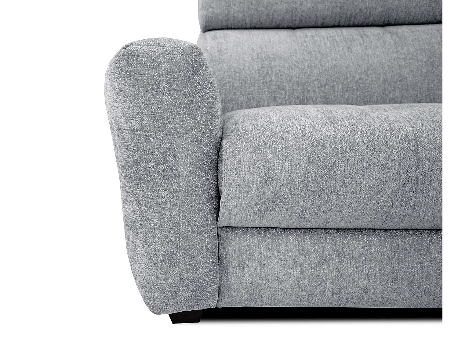 CALVERA Sofa 3-Sitzer mit 1 Relaxfunktion und verstellbare Kopfstützen, hellgrau