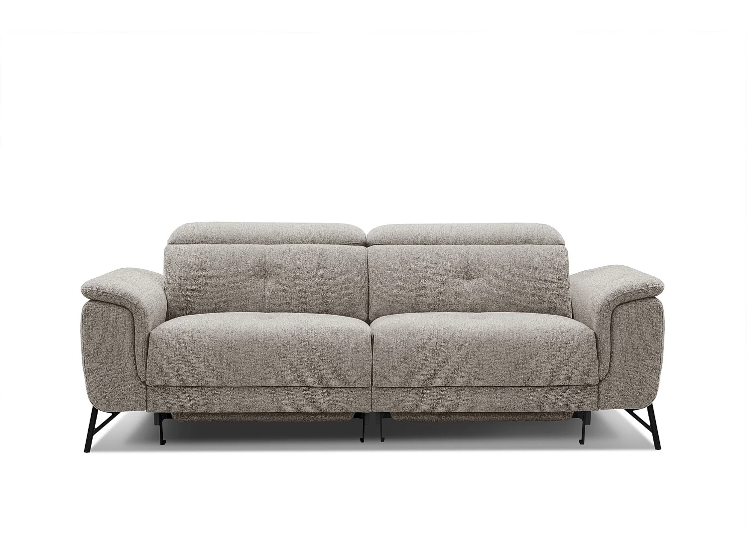 AVENA Sofa 3-Sitzer mit 2 Relaxfunktionen und verstellbare Kopfstützen, taupe