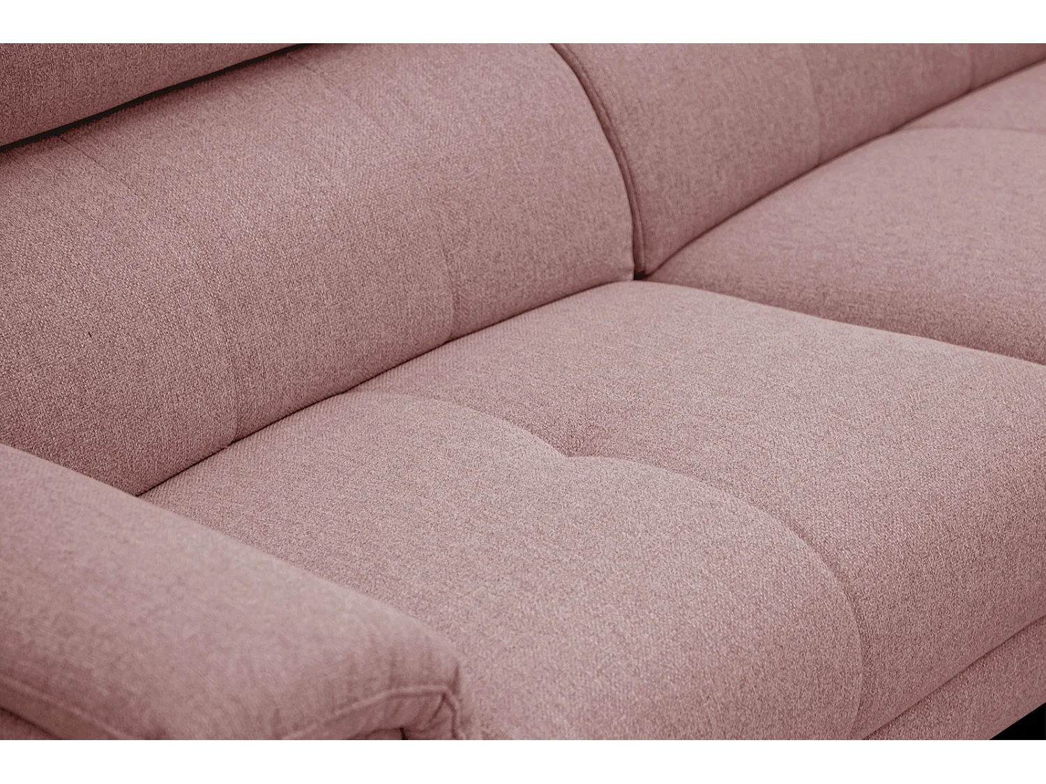 MATERA Sofa 3-Sitzer mit 2 Relaxfunktionen und verstellbare Kopfstützen, hellrot