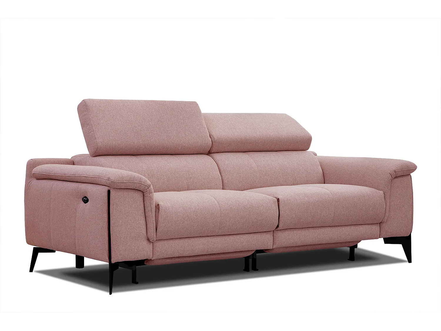 MATERA Sofa 3-Sitzer mit 2 Relaxfunktionen und verstellbare Kopfstützen, hellrot