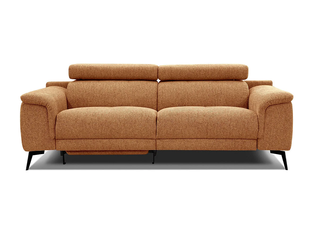 FIERO Sofa 3-Sitzer mit 1 Relaxfunktion und verstellbare Kopfstützen, orange