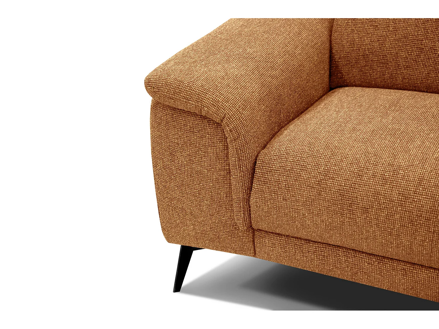 FIERO Sofa 3-Sitzer mit 1 Relaxfunktion und verstellbare Kopfstützen, orange