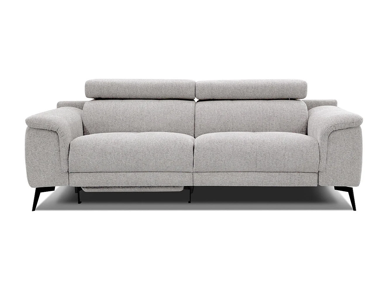 FIERO Sofa 3-Sitzer mit 1 Relaxfunktion und verstellbare Kopfstützen, creme
