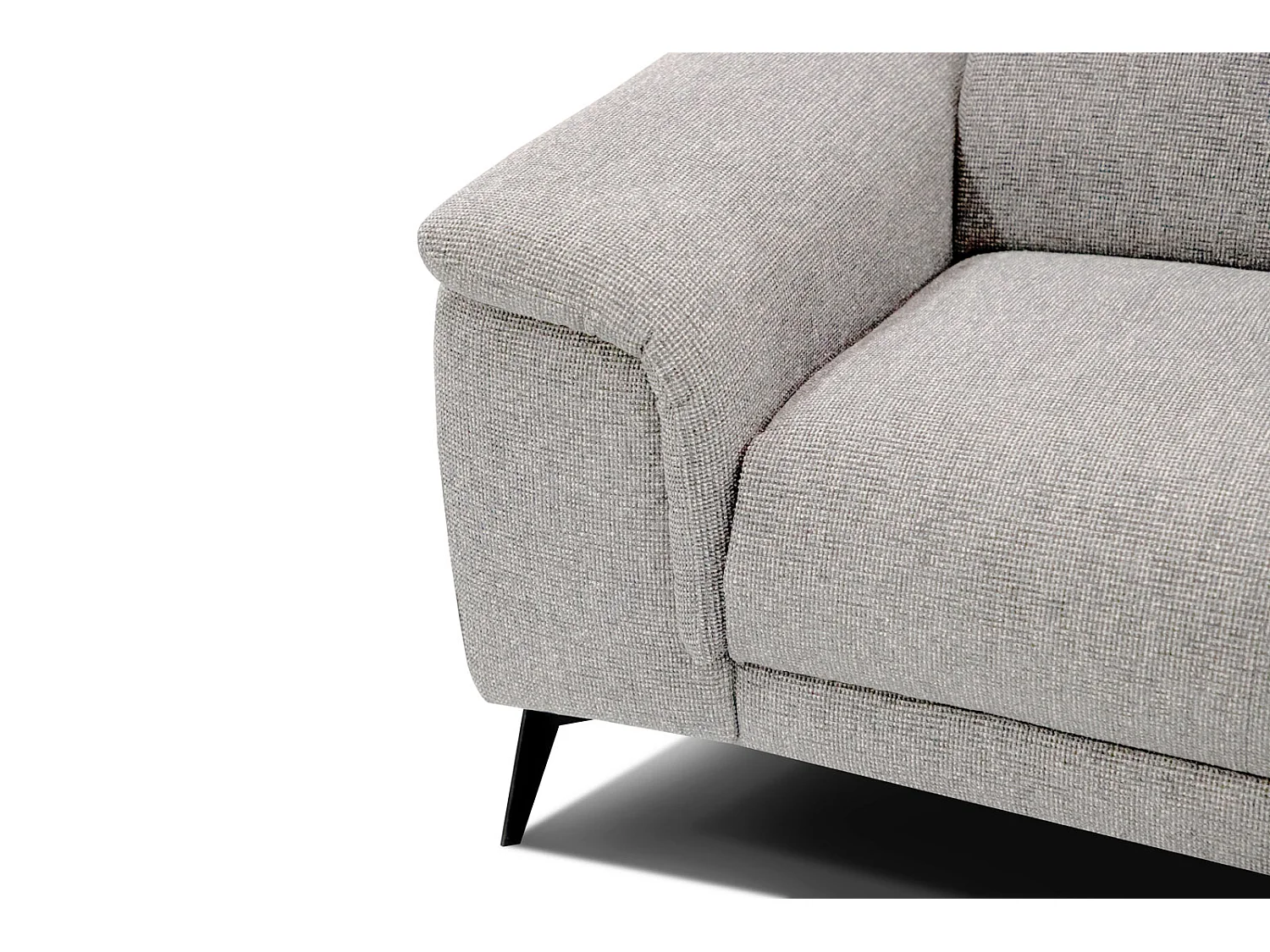 FIERO Sofa 3-Sitzer mit 1 Relaxfunktion und verstellbare Kopfstützen, creme
