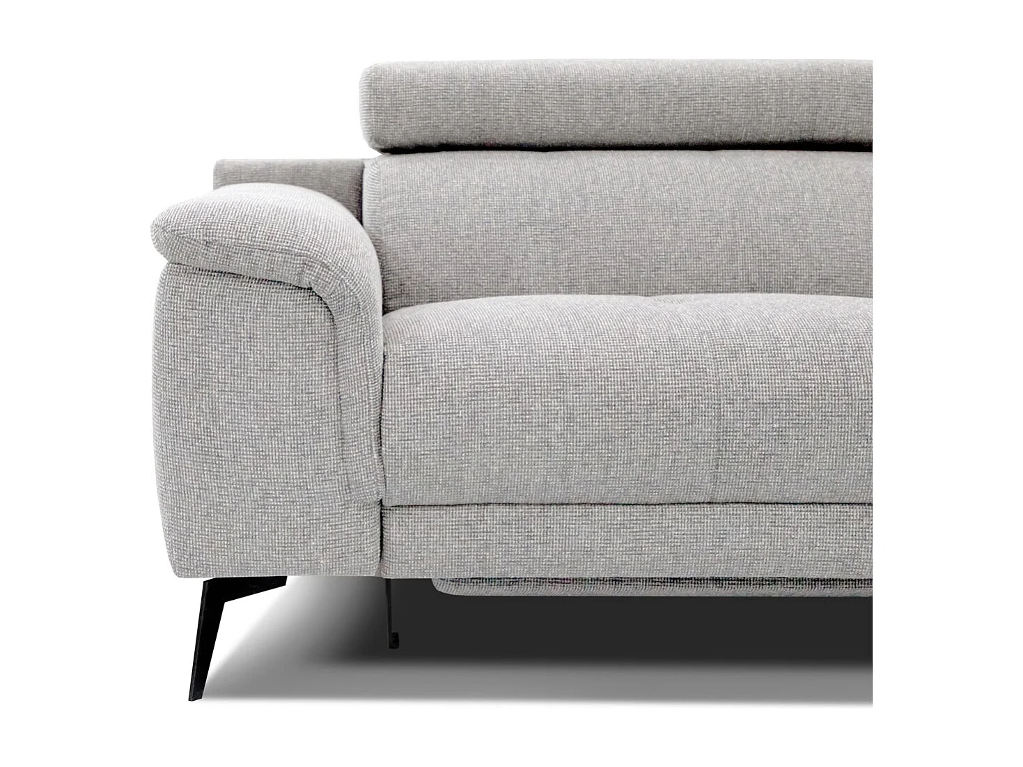 FIERO Sofa 3-Sitzer mit 1 Relaxfunktion und verstellbare Kopfstützen, creme