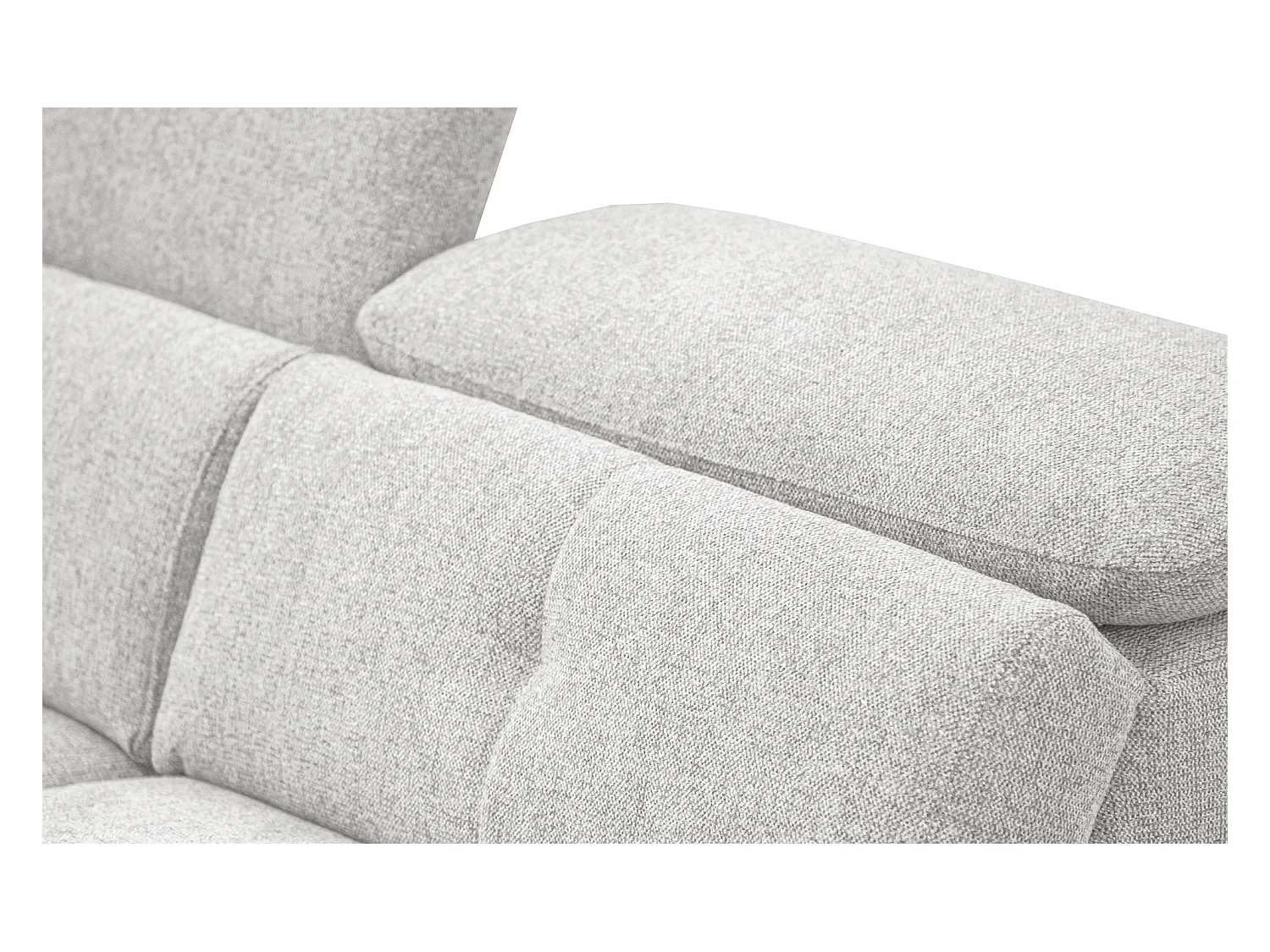 Canapé droit 3 places avec 2 relax électriques tissu beige clair - AVENA