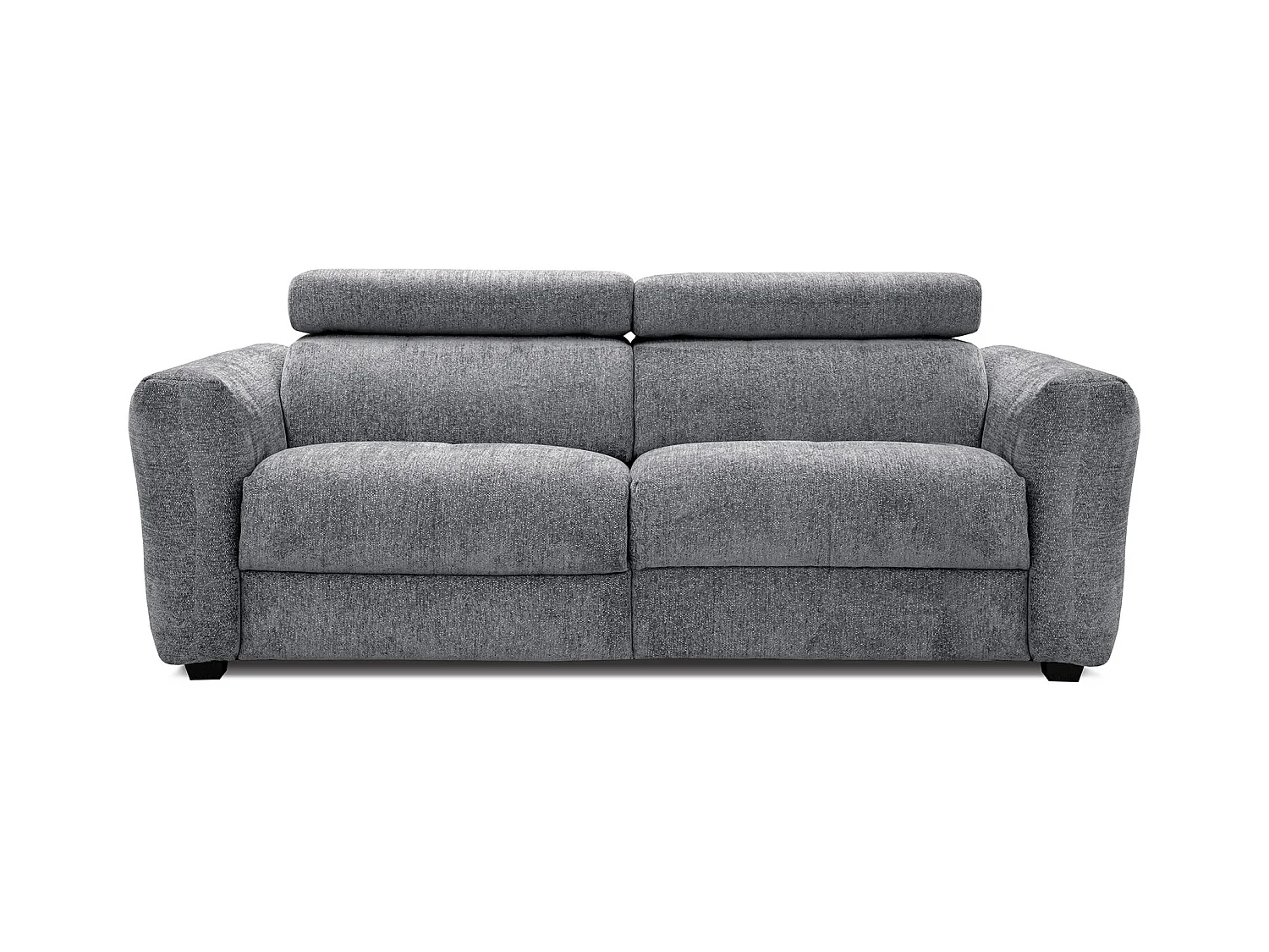 Canapé droit Calvera 3 places avec relax électrique à gauche tissu gris moyen