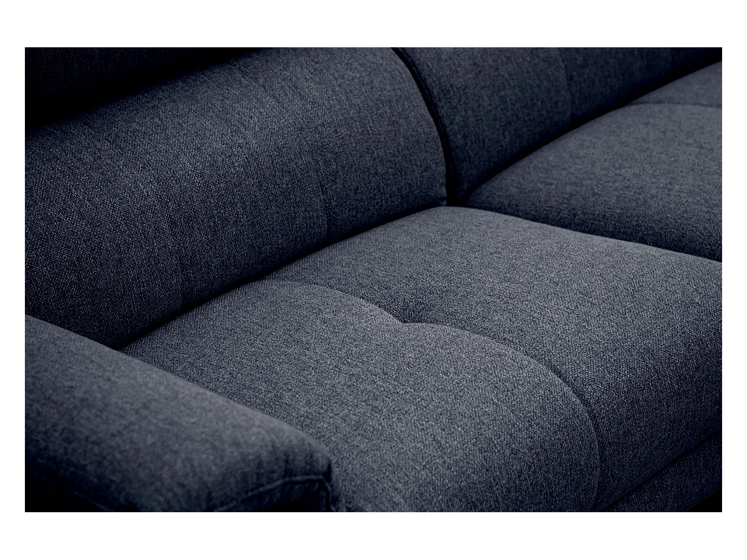 MATERA Sofa 3-Sitzer mit 2 Relaxfunktionen und verstellbare Kopfstützen, marineblau