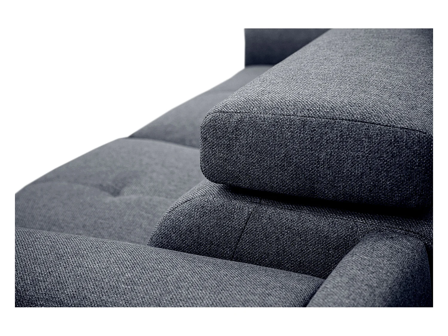 MATERA Sofa 3-Sitzer mit 2 Relaxfunktionen und verstellbare Kopfstützen, marineblau