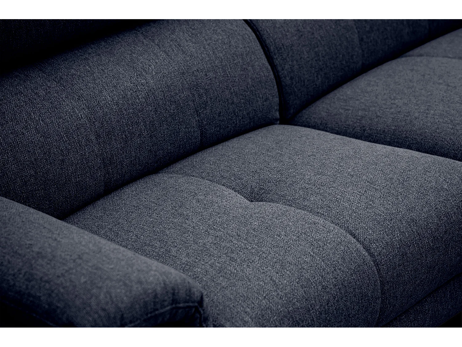 MATERA Sofa 3-Sitzer mit 2 Relaxfunktionen und verstellbare Kopfstützen, marineblau