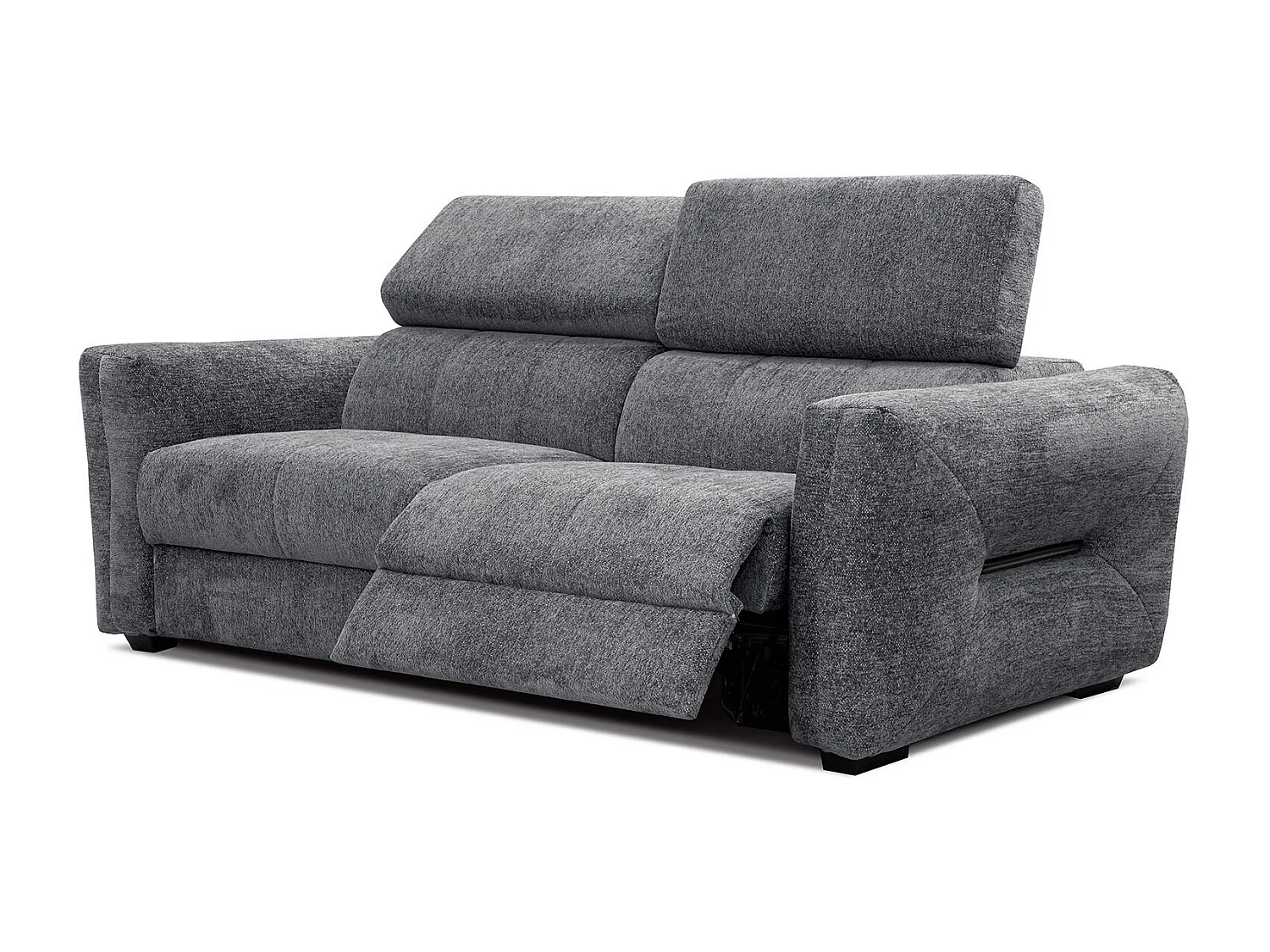 CALVERA Sofa 3-Sitzer mit 1 Relaxfunktion und verstellbare Kopfstützen, graphit
