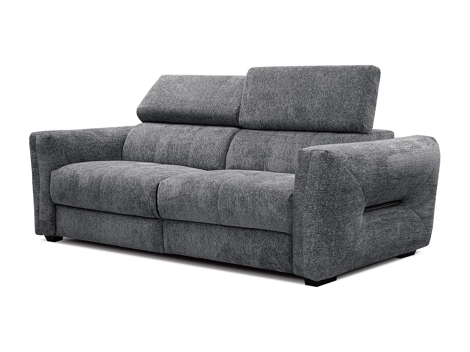 CALVERA Sofa 3-Sitzer mit 1 Relaxfunktion und verstellbare Kopfstützen, graphit