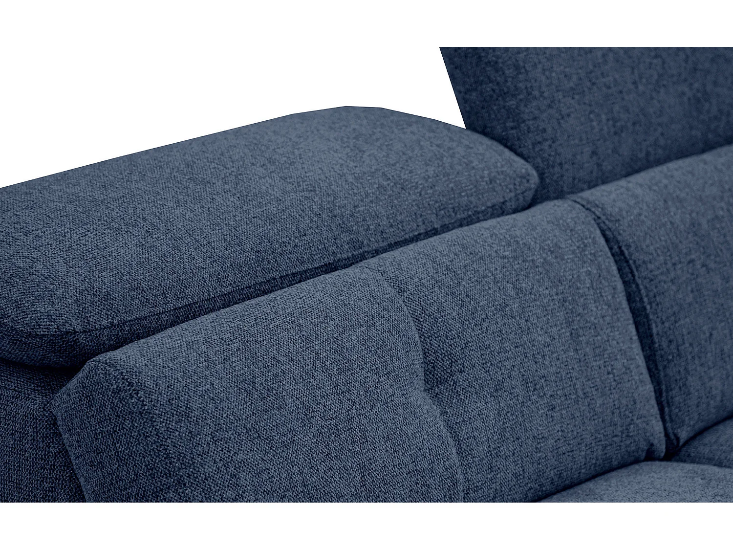 AVENA Sofa 3-Sitzer mit 1 Relaxfunktion und verstellbare Kopfstützen, marineblau