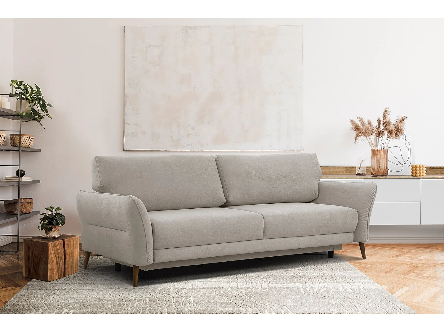FIGARI Sofa 3-Sitzer mit Schlaffunktion, beige