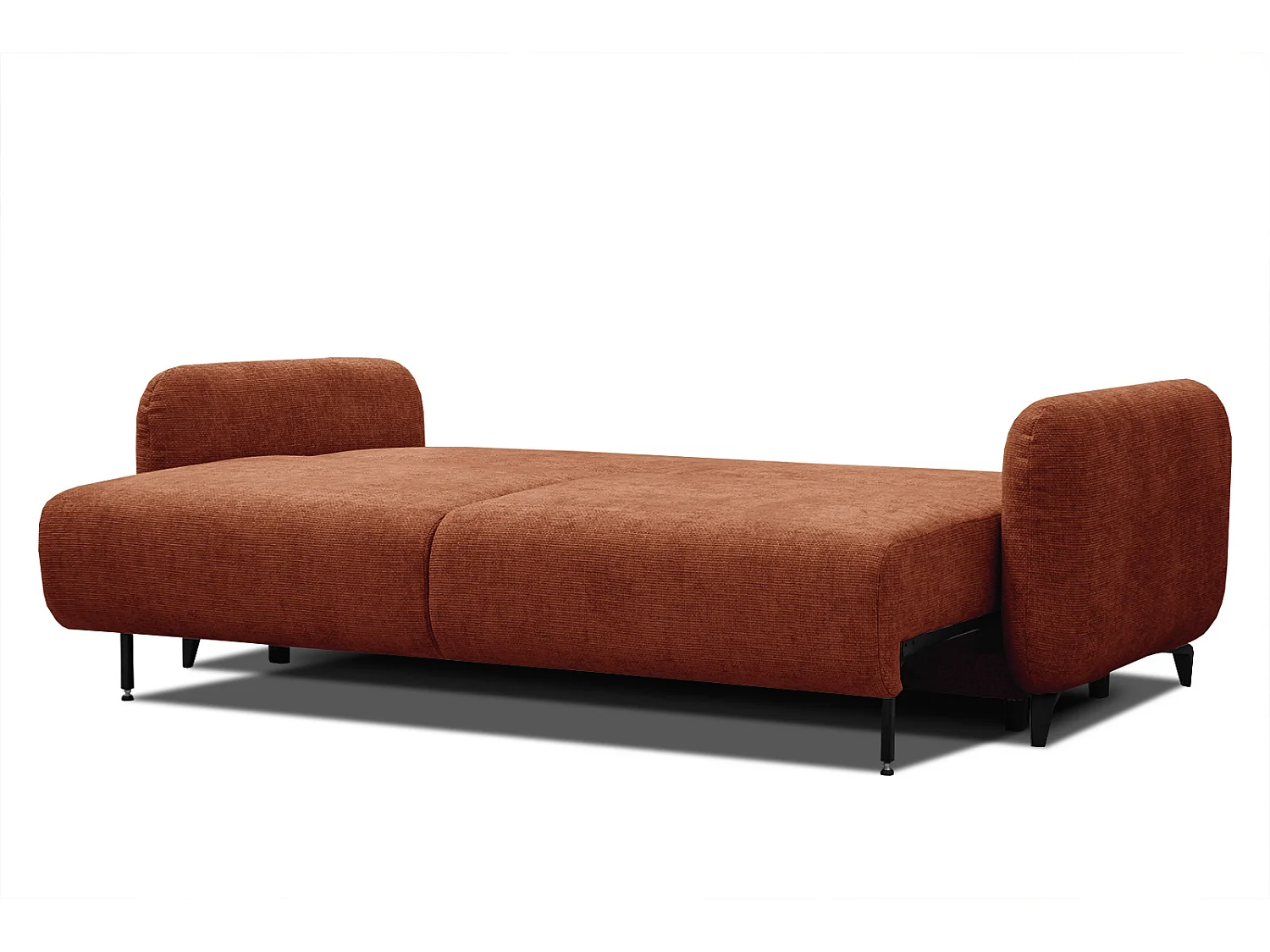 DRAKE Sofa 3-Sitzer mit Schlaffunktion, dunkelorange