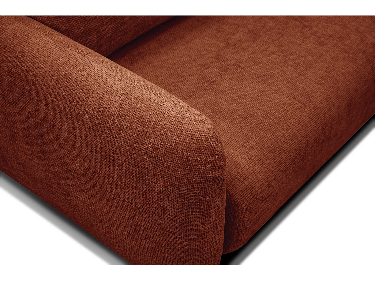 DRAKE Sofa 3-Sitzer mit Schlaffunktion, dunkelorange