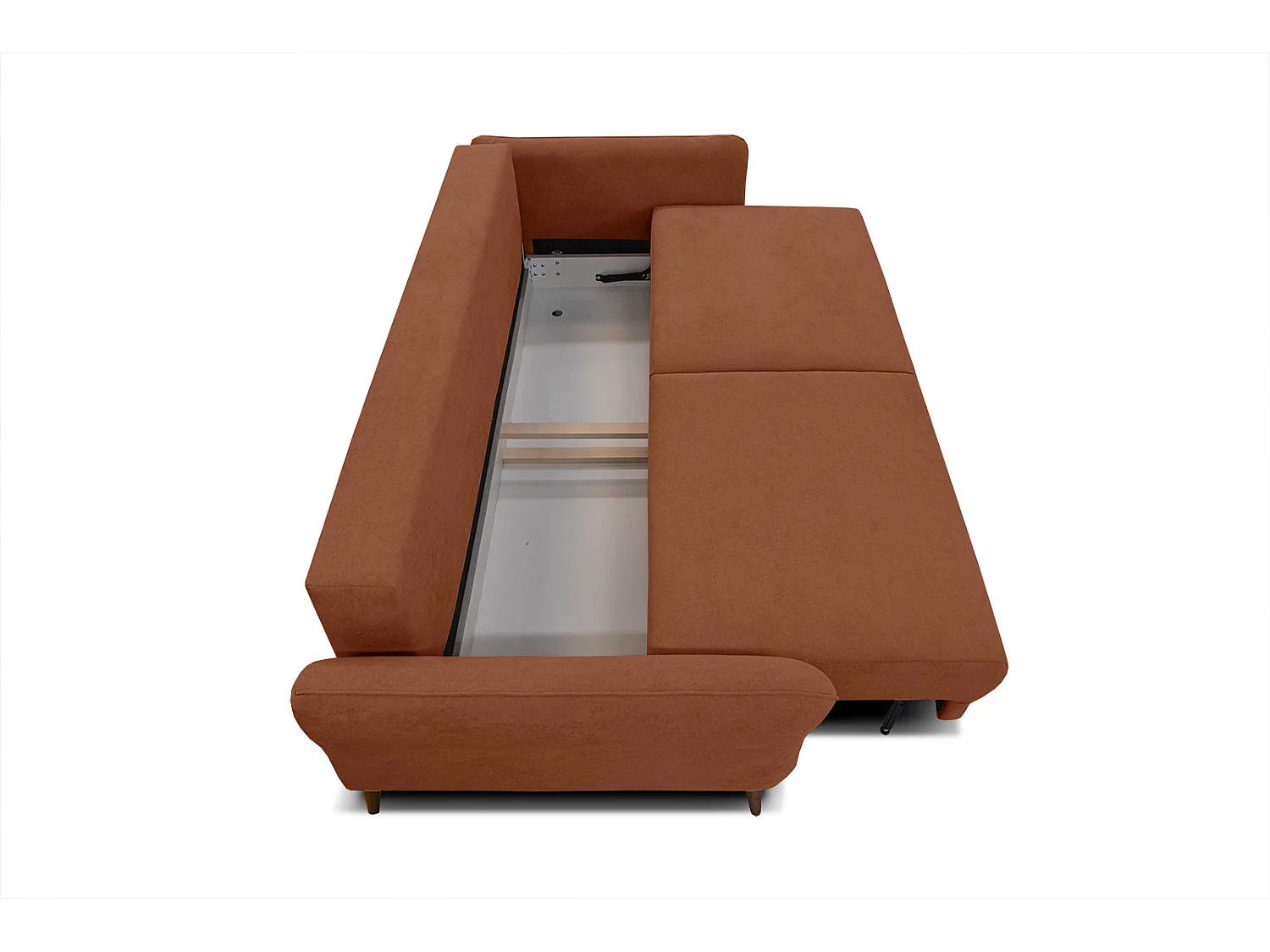 FIGARI Sofa 3-Sitzer mit Schlaffunktion, dunkelorange