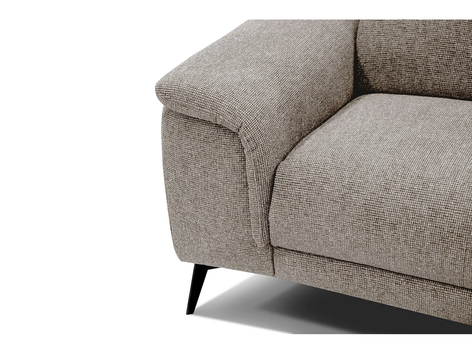 FIERO Sofa 3-Sitzer mit 1 Relaxfunktion und verstellbare Kopfstützen, taupe