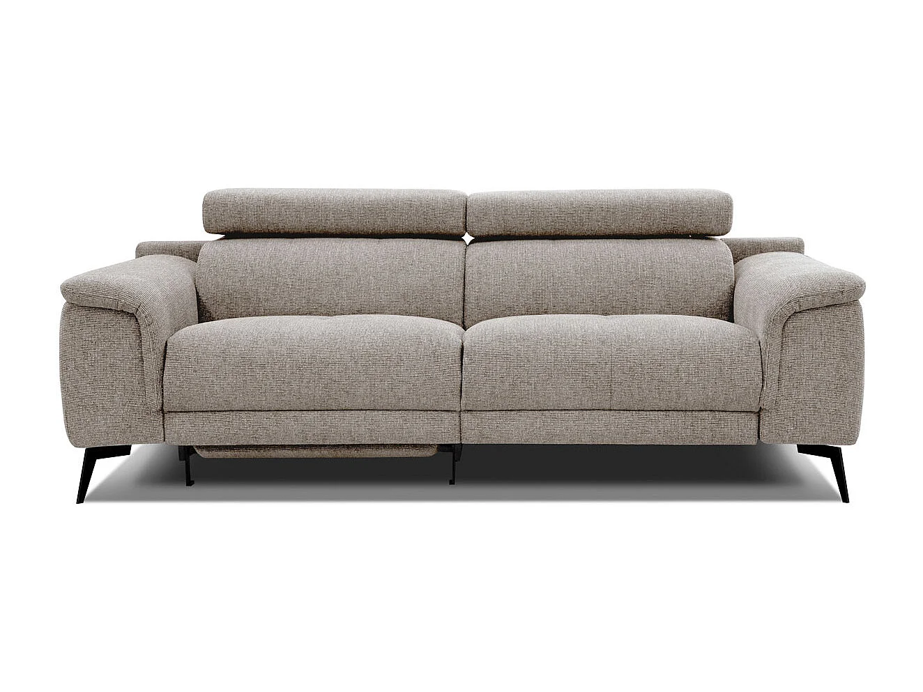 FIERO Sofa 3-Sitzer mit 1 Relaxfunktion und verstellbare Kopfstützen, taupe