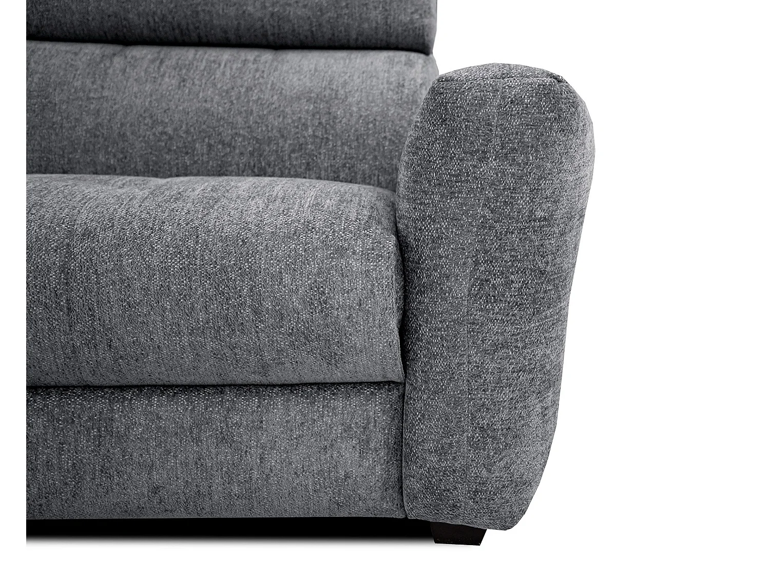 CALVERA Sofa 3-Sitzer mit 1 Relaxfunktion und verstellbare Kopfstützen, grau