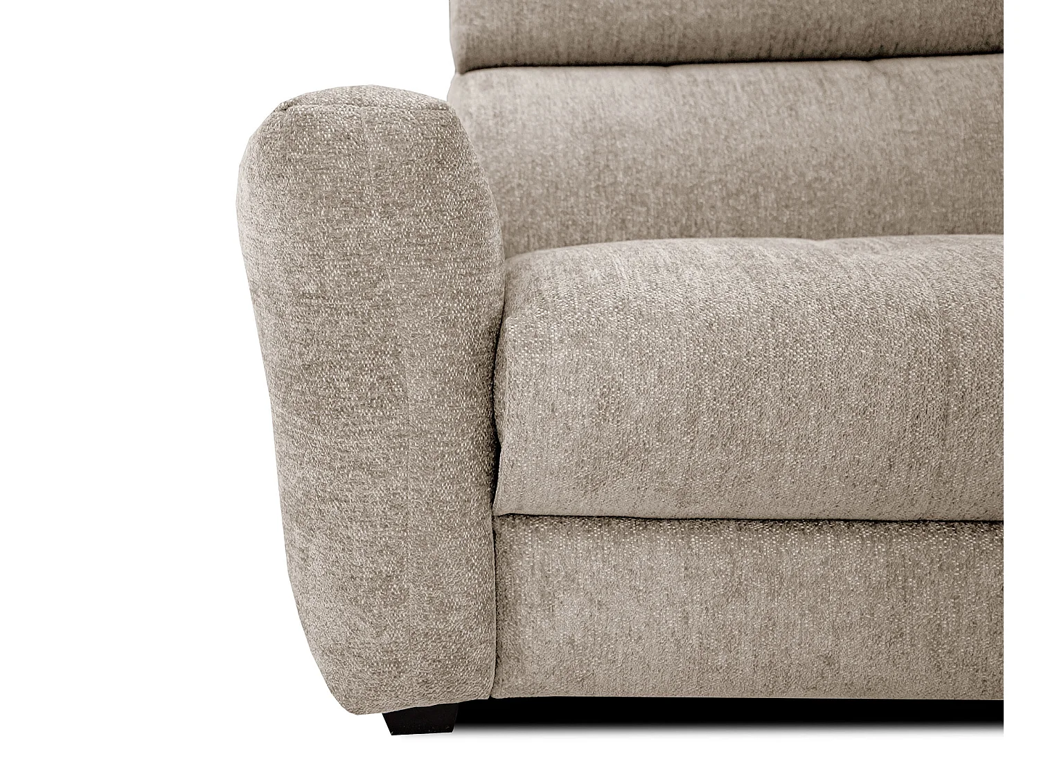 CALVERA Sofa 3-Sitzer mit 2 Relaxfunktionen und verstellbare Kopfstützen, ecru