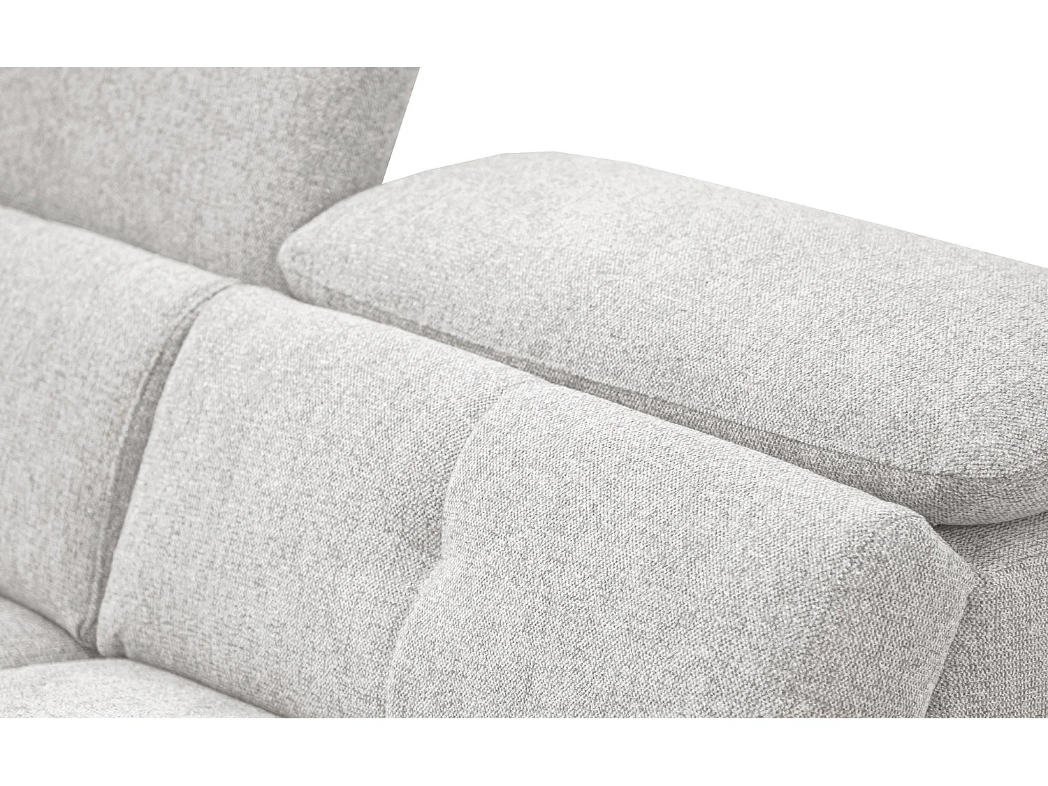 AVENA Sofa 3-Sitzer mit 1 Relaxfunktion und verstellbare Kopfstützen, creme