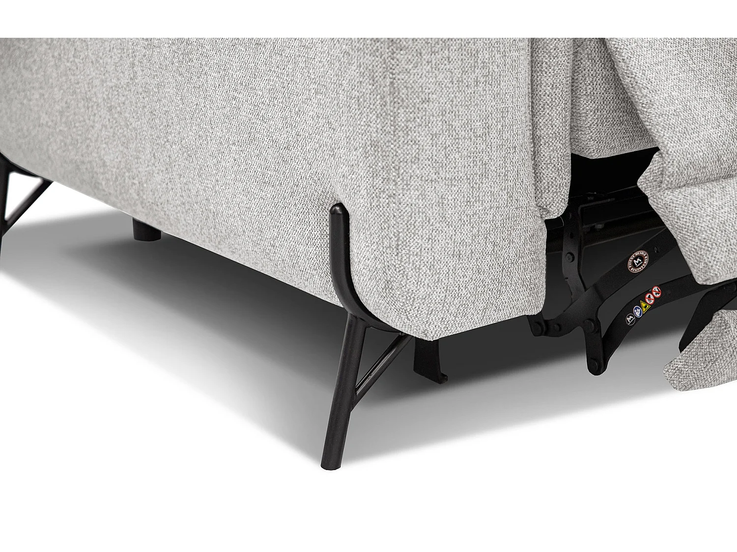 AVENA Sofa 3-Sitzer mit 1 Relaxfunktion und verstellbare Kopfstützen, creme