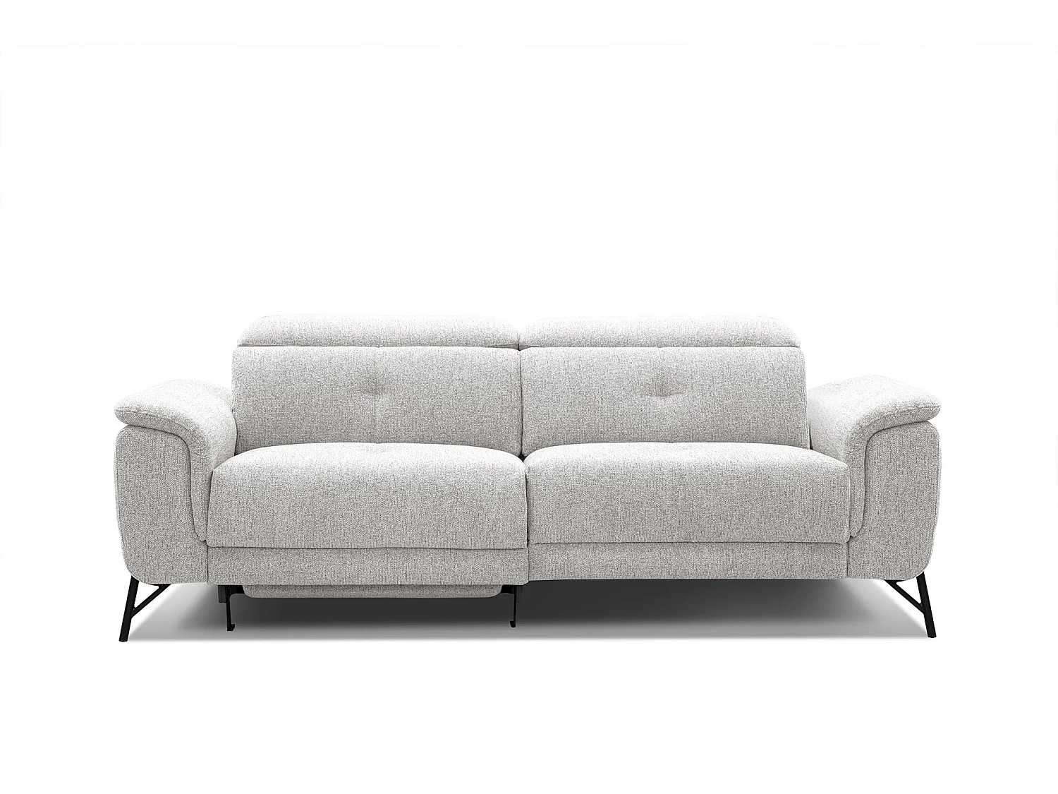 AVENA Sofa 3-Sitzer mit 1 Relaxfunktion und verstellbare Kopfstützen, creme