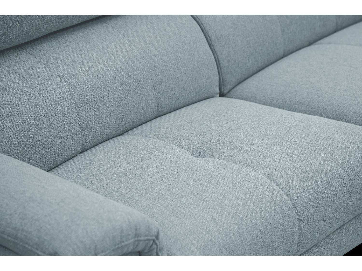 MATERA Sofa 3-Sitzer mit 2 Relaxfunktionen und verstellbare Kopfstützen, minzegrün