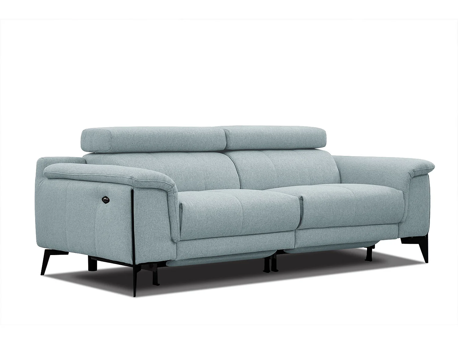 MATERA Sofa 3-Sitzer mit 2 Relaxfunktionen und verstellbare Kopfstützen, minzegrün
