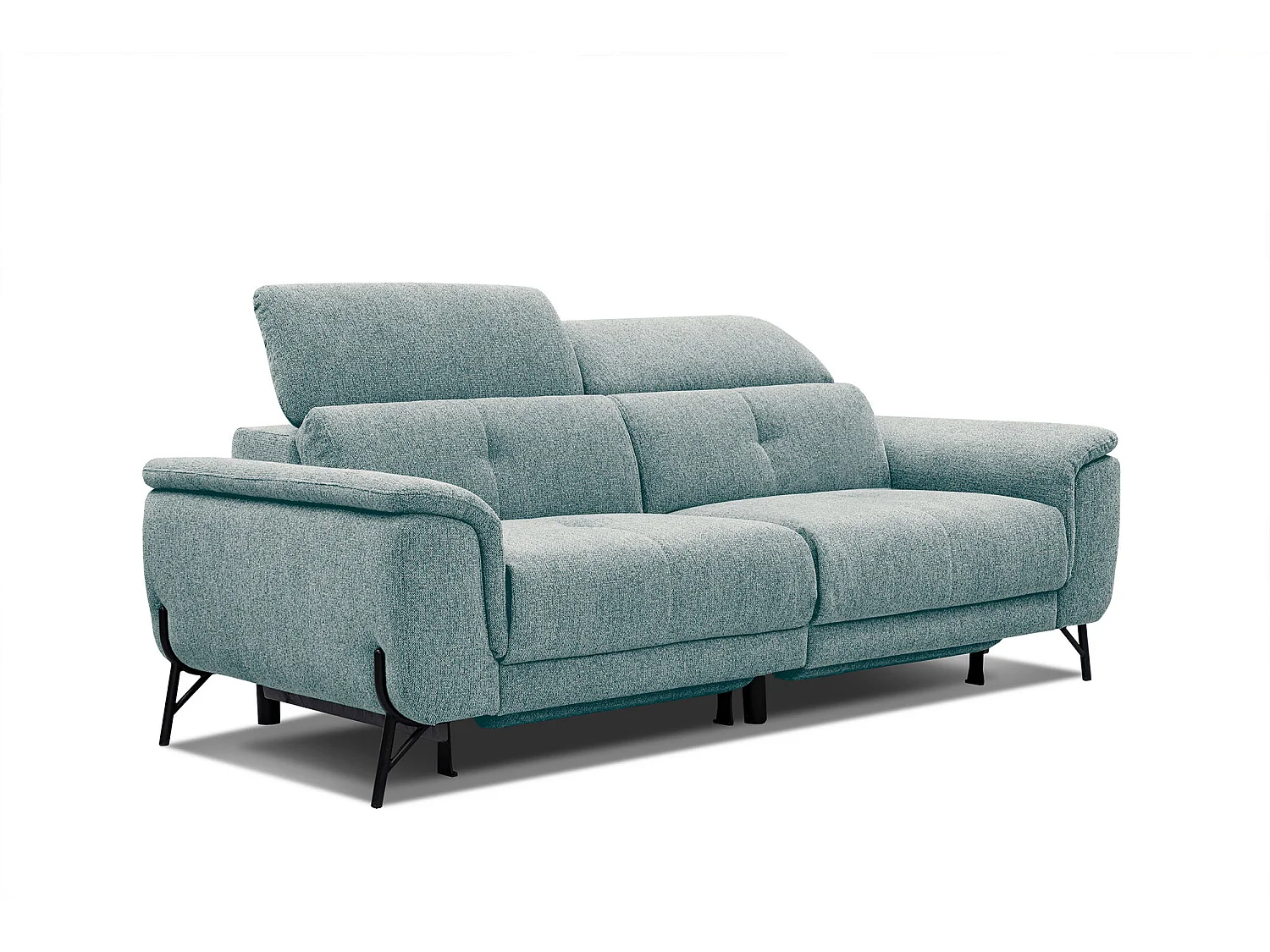 AVENA Sofa 3-Sitzer mit 2 Relaxfunktionen und verstellbare Kopfstützen, mint
