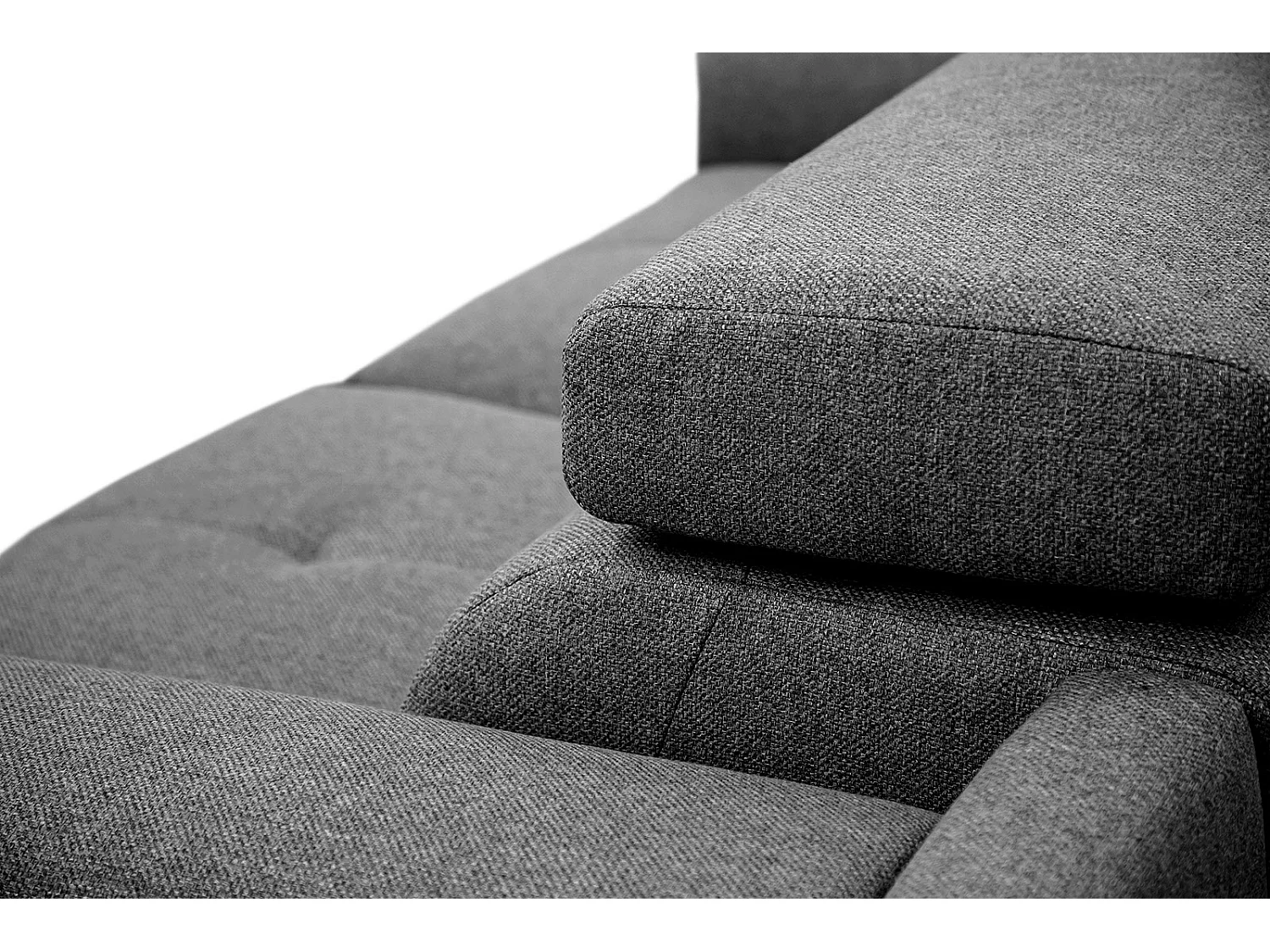 MATERA Sofa 3-Sitzer mit 2 Relaxfunktionen und verstellbare Kopfstützen, schwarz