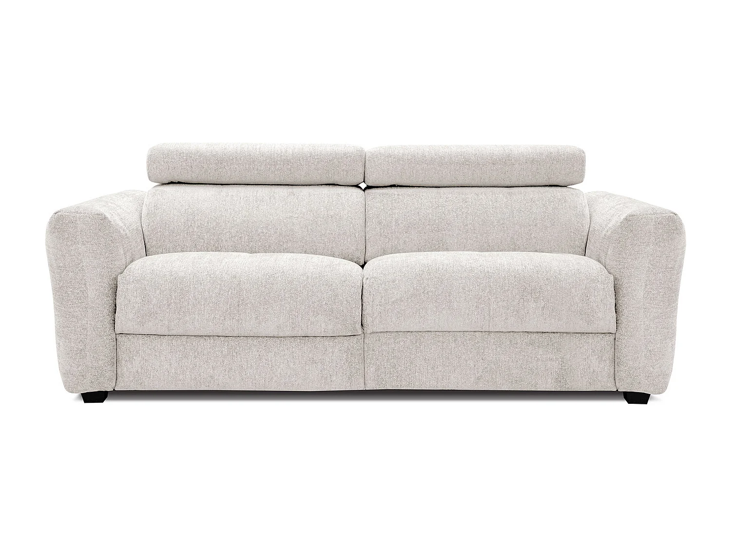 CALVERA Sofa 3-Sitzer mit 2 Relaxfunktionen und verstellbare Kopfstützen, perlweiß