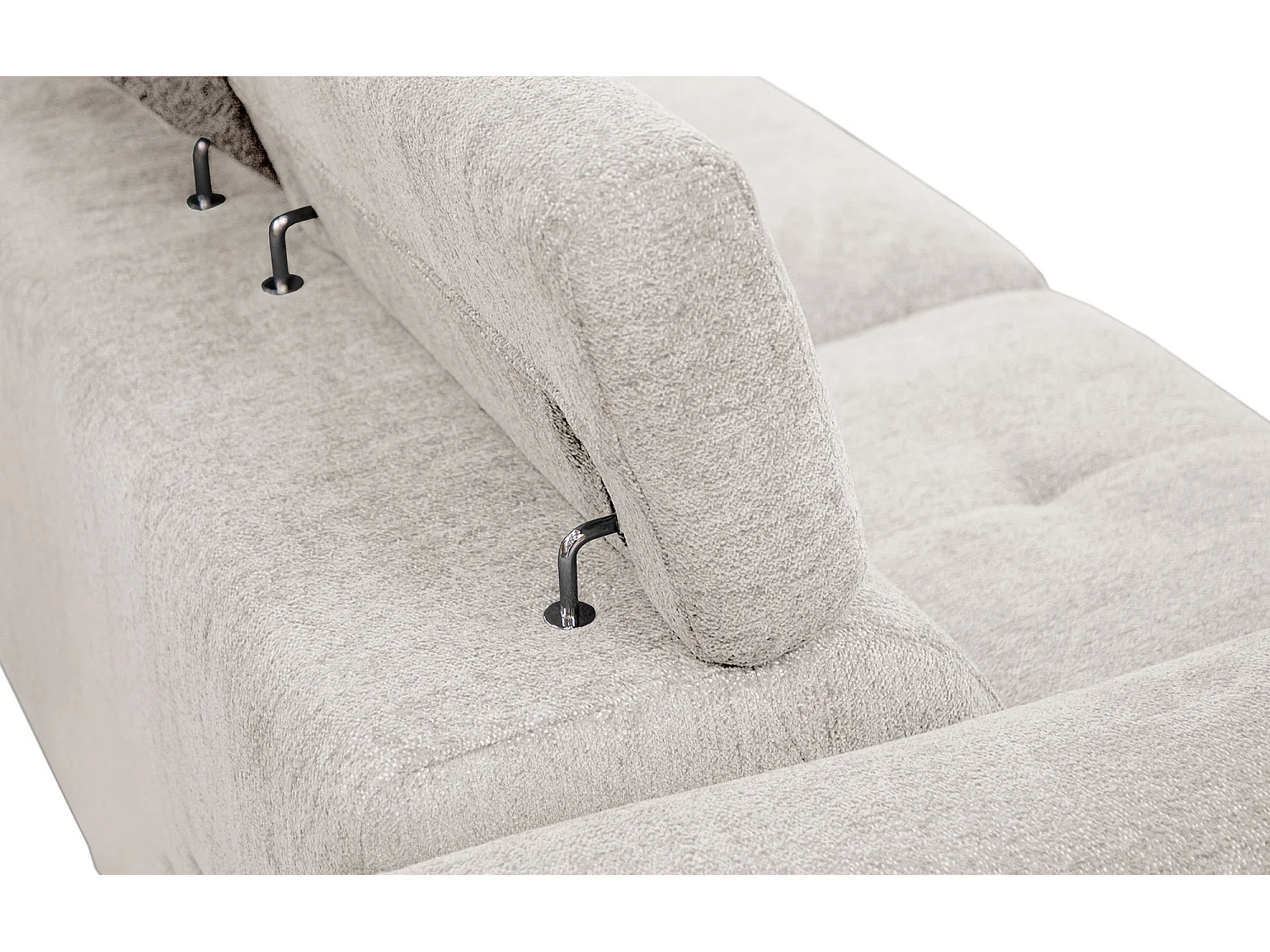 Canapé droit Calvera 3 places avec 2 relax électriques tissu écru