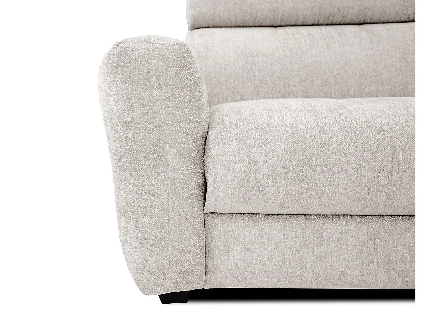 Canapé droit Calvera 3 places avec 2 relax électriques tissu écru