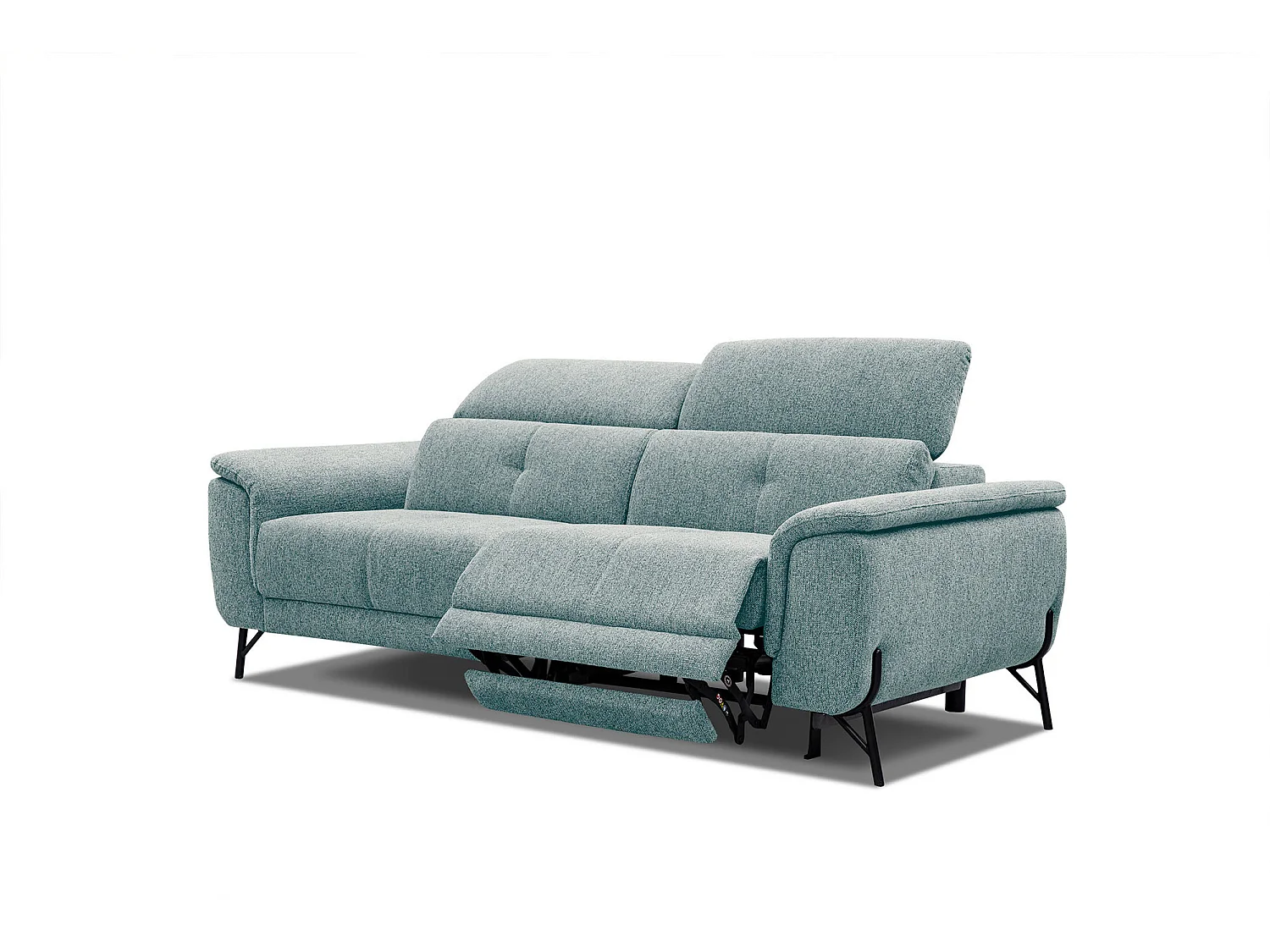 AVENA Sofa 3-Sitzer mit 1 Relaxfunktion und verstellbare Kopfstützen, mint