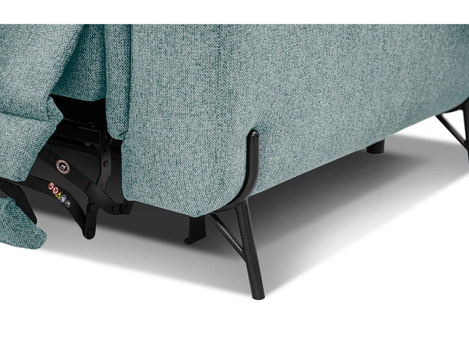 AVENA Sofa 3-Sitzer mit 1 Relaxfunktion und verstellbare Kopfstützen, mint