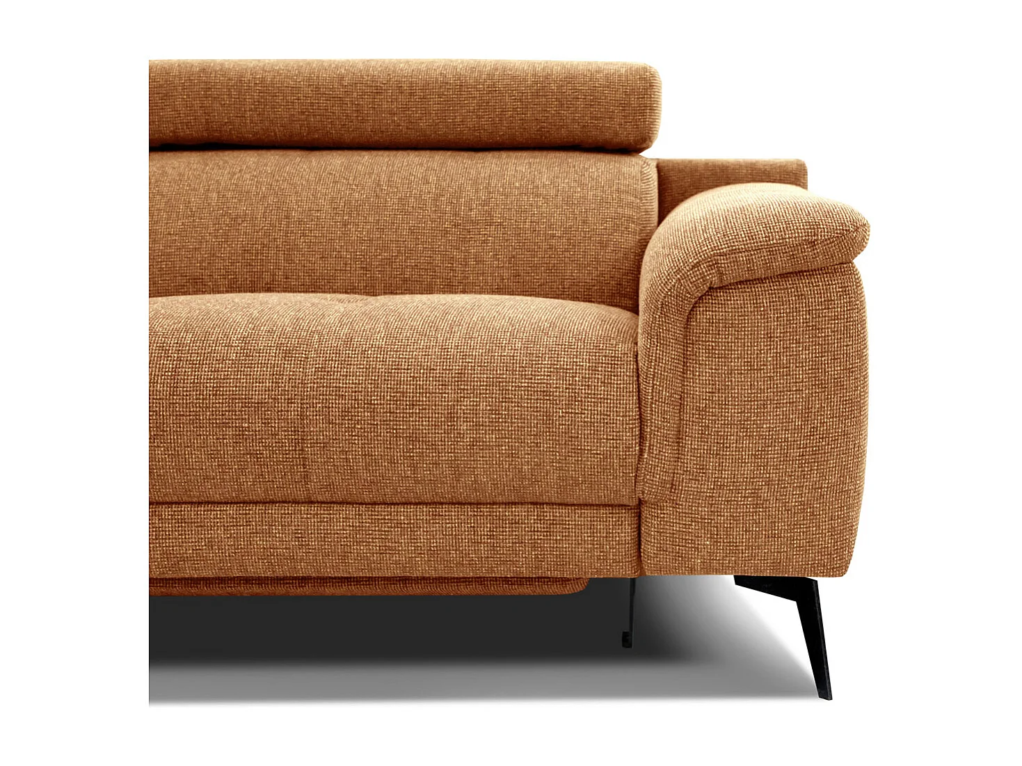 Canapé droit Fiero 3 places avec un relax électrique côté droit tissu orange