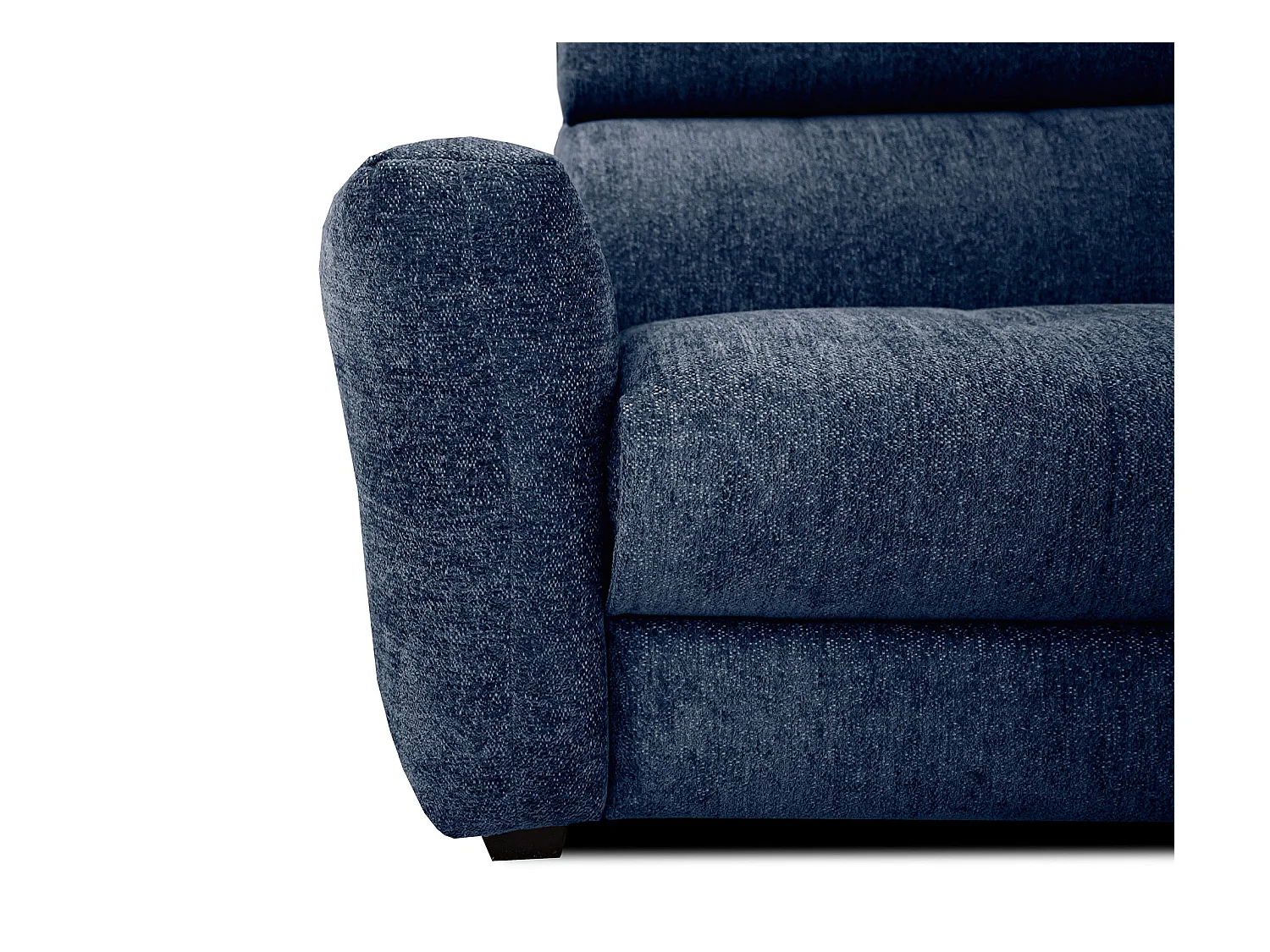 CALVERA Sofa 3-Sitzer mit 2 Relaxfunktionen und verstellbare Kopfstützen, dunkelblau