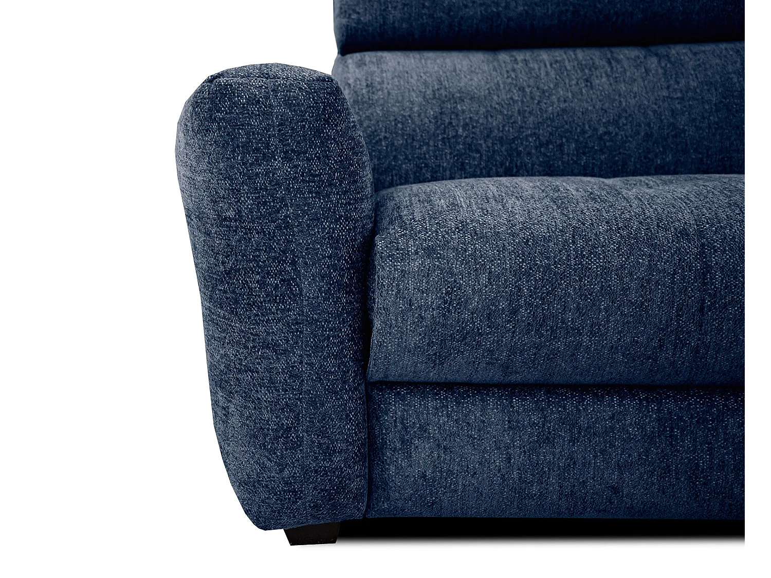 CALVERA Sofa 3-Sitzer mit 2 Relaxfunktionen und verstellbare Kopfstützen, dunkelblau