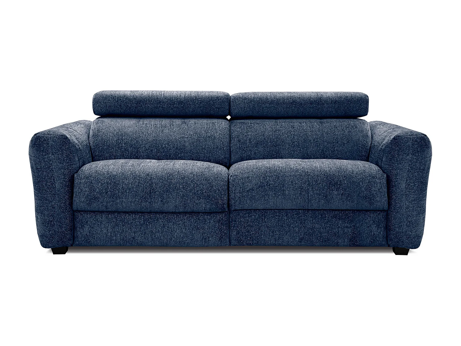 CALVERA Sofa 3-Sitzer mit 2 Relaxfunktionen und verstellbare Kopfstützen, dunkelblau