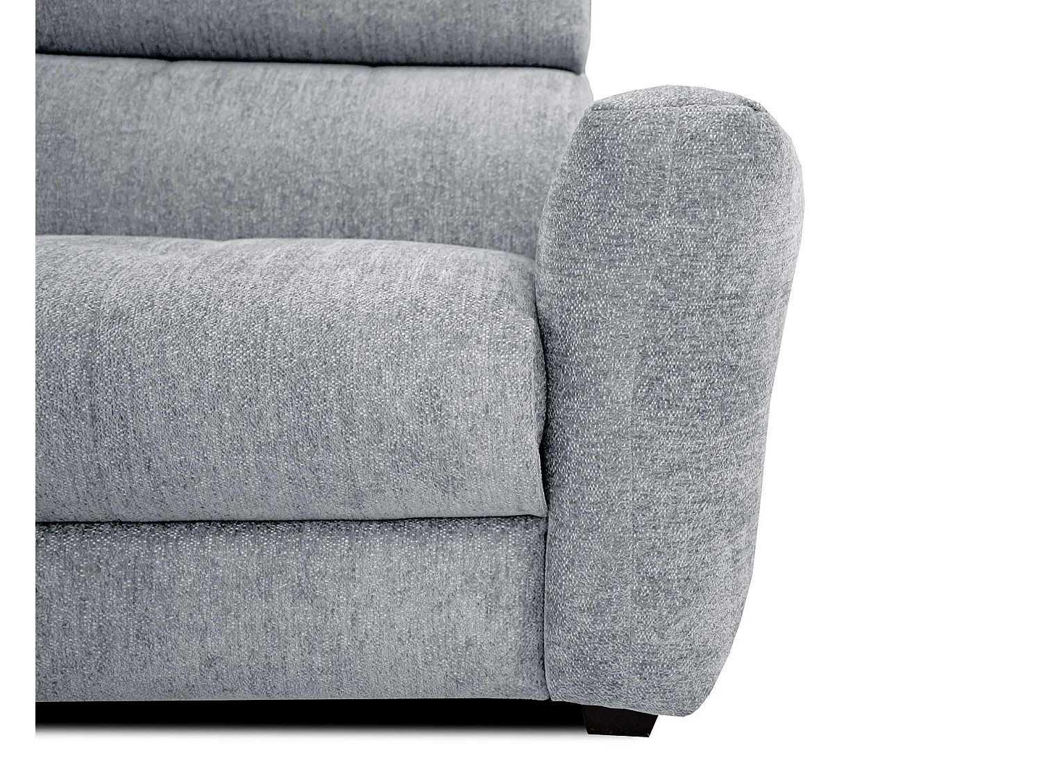 CALVERA Sofa 3-Sitzer mit 1 Relaxfunktion und verstellbare Kopfstützen, hellgrau